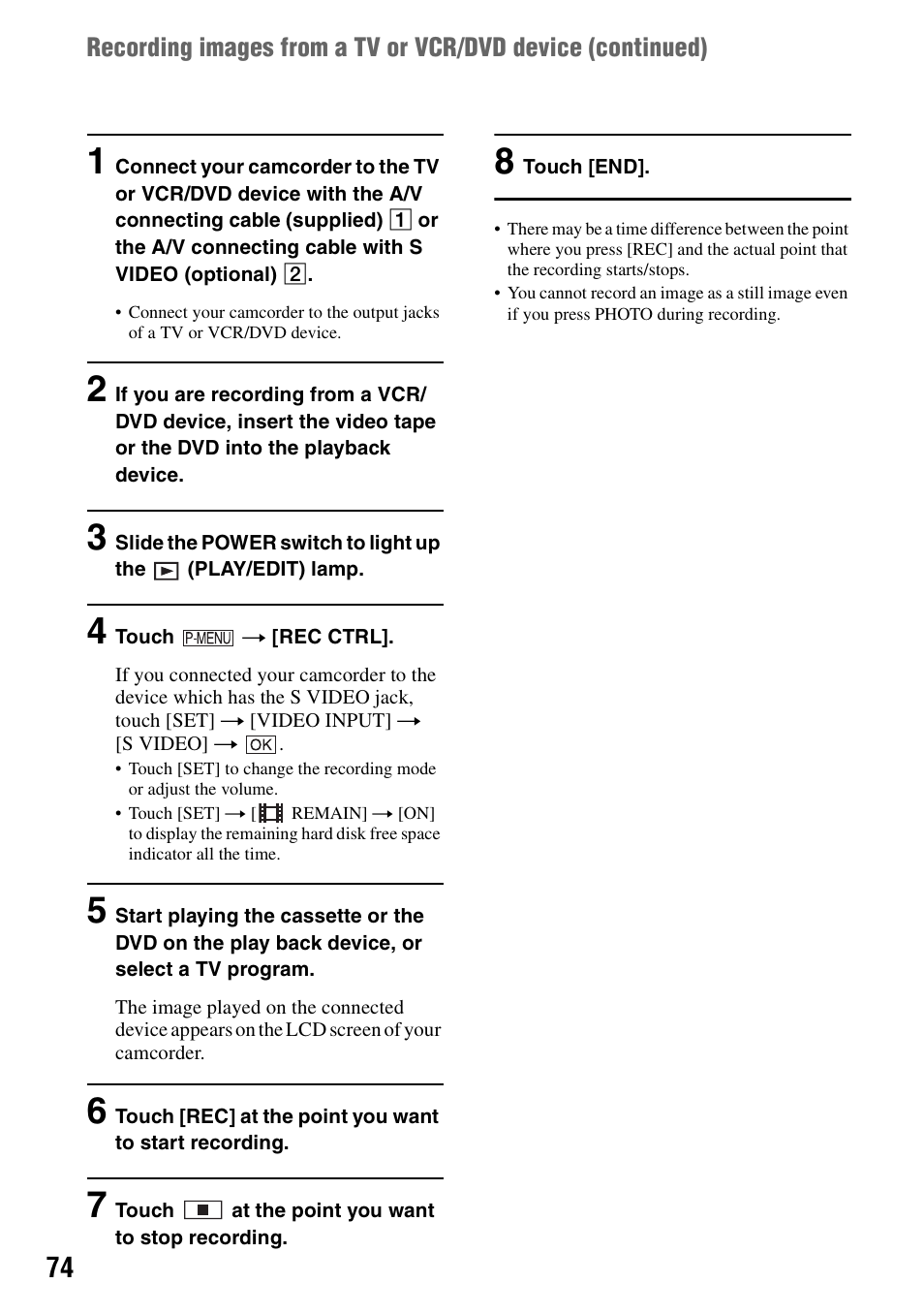 Sony DCR-SR100 User Manual | Page 74 / 107