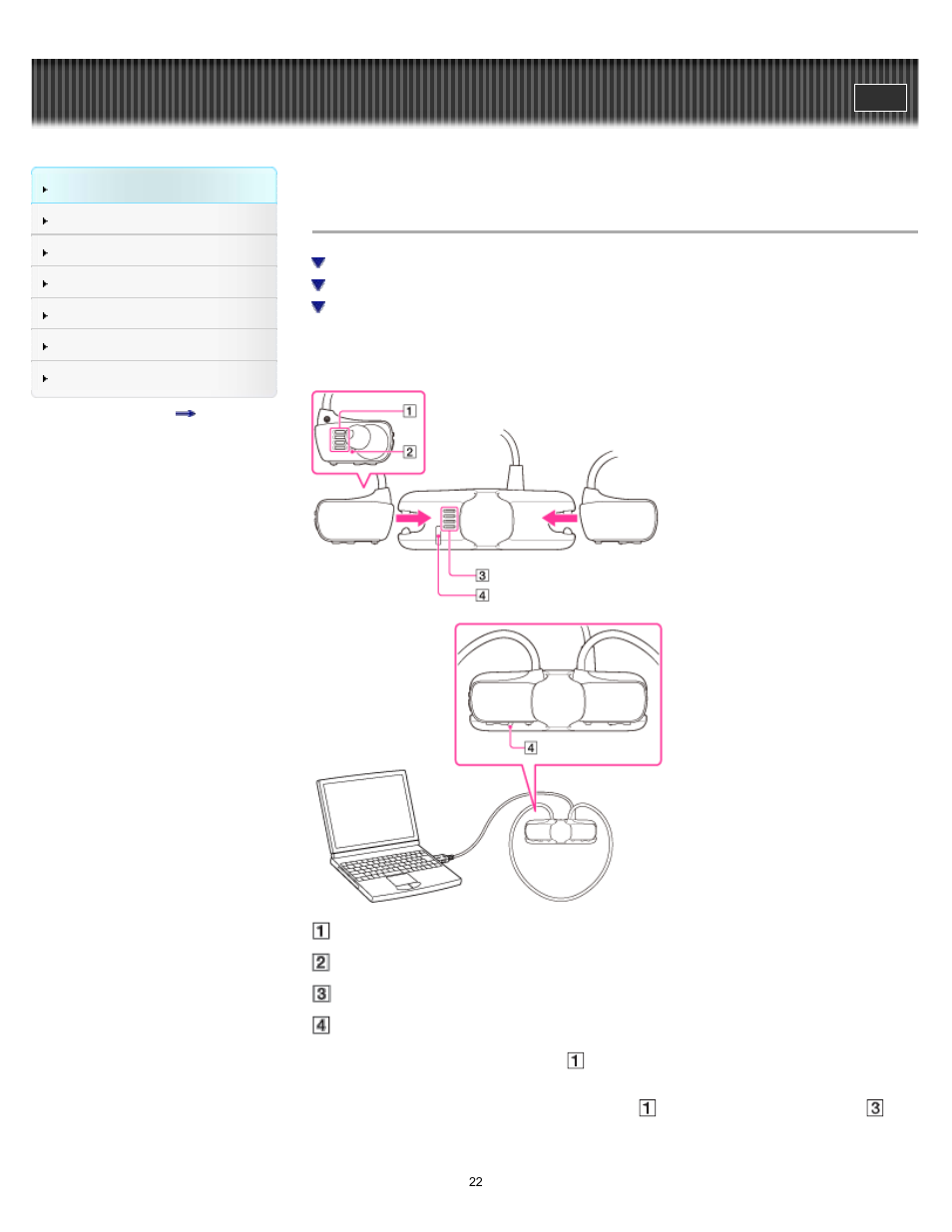 Charging the battery, Details | Sony NWZ-W273BLUE User Manual | Page 22 / 81