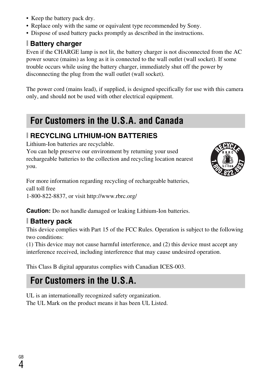 Sony DSC-W650 User Manual | Page 4 / 52