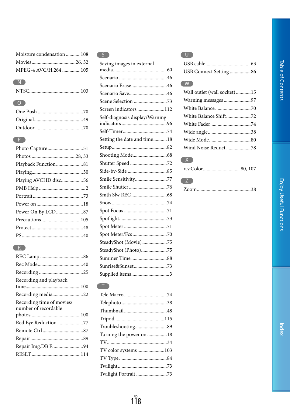 Sony HDR-TD10 User Manual | Page 118 / 119