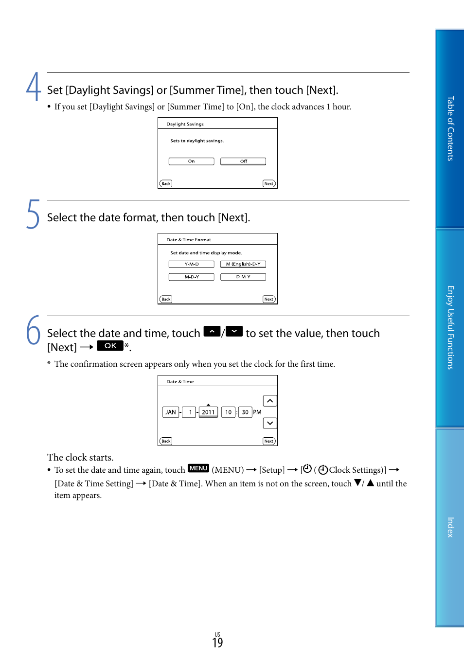 Sony HDR-TD10 User Manual | Page 19 / 119
