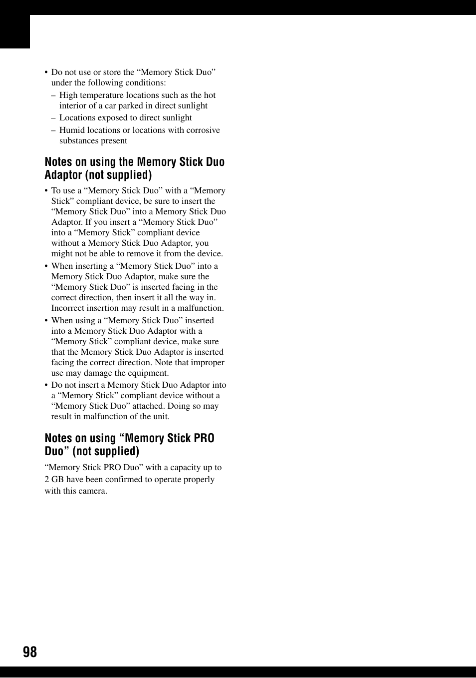 Sony DSC-W100 User Manual | Page 98 / 107