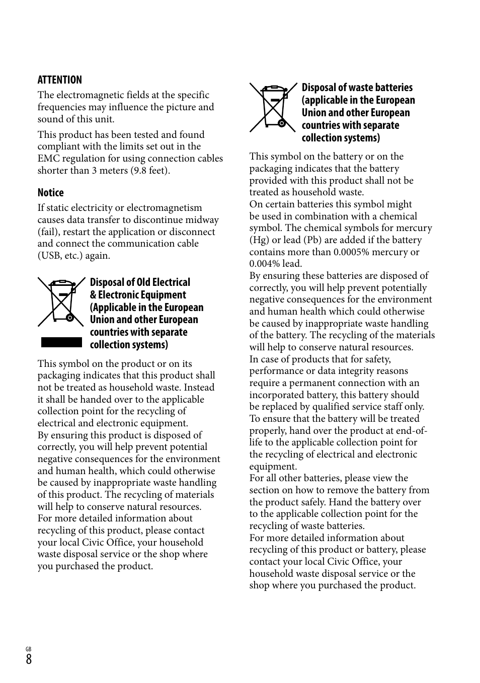 Sony DEV-50 User Manual | Page 8 / 116