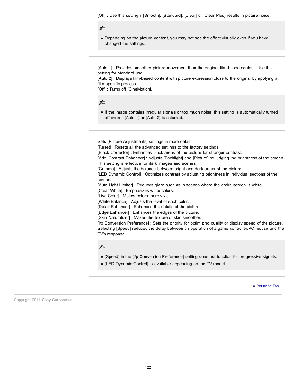 Sony KDL-46HX729 User Manual | Page 122 / 176