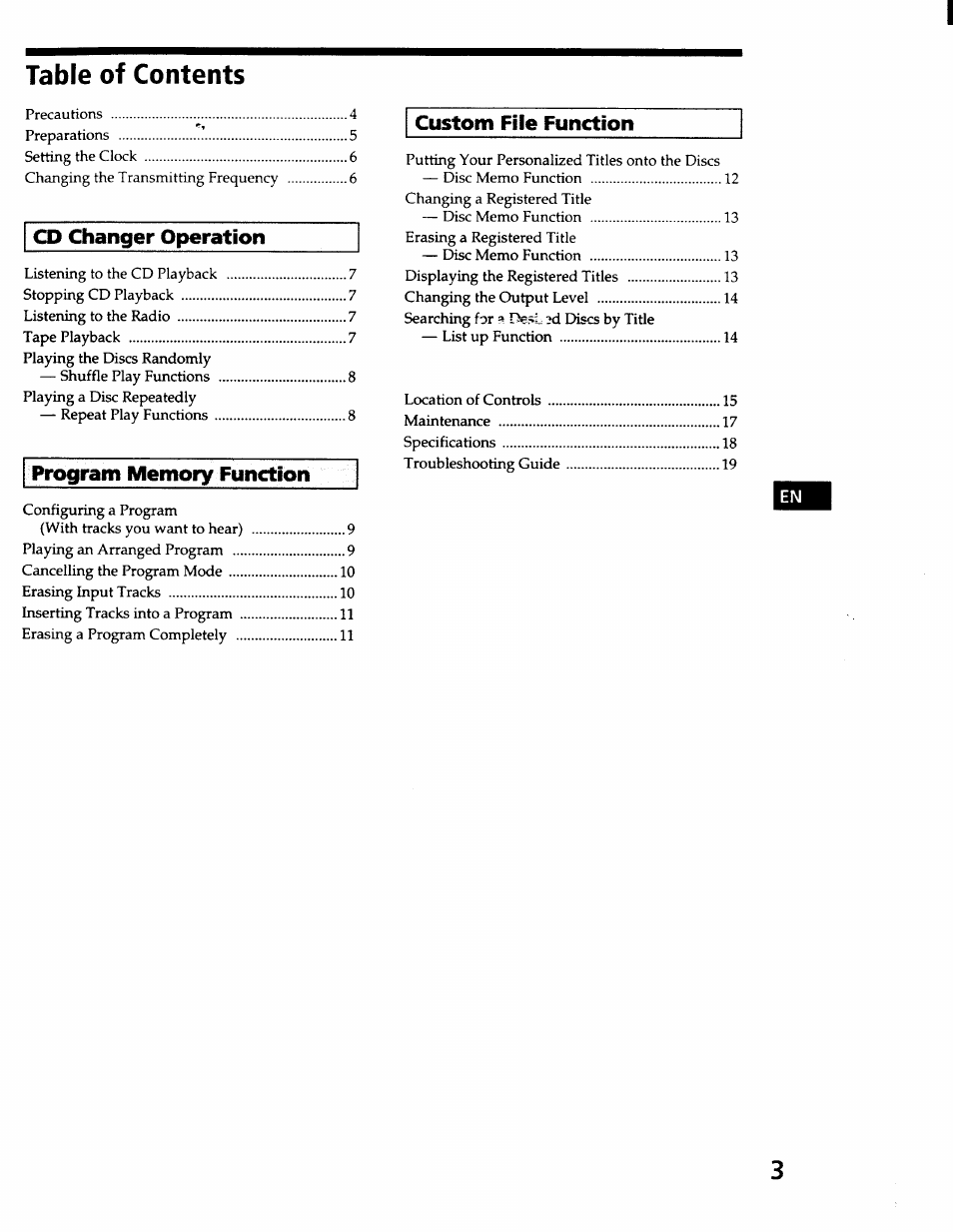 Sony CDX-71RF User Manual | Page 3 / 59