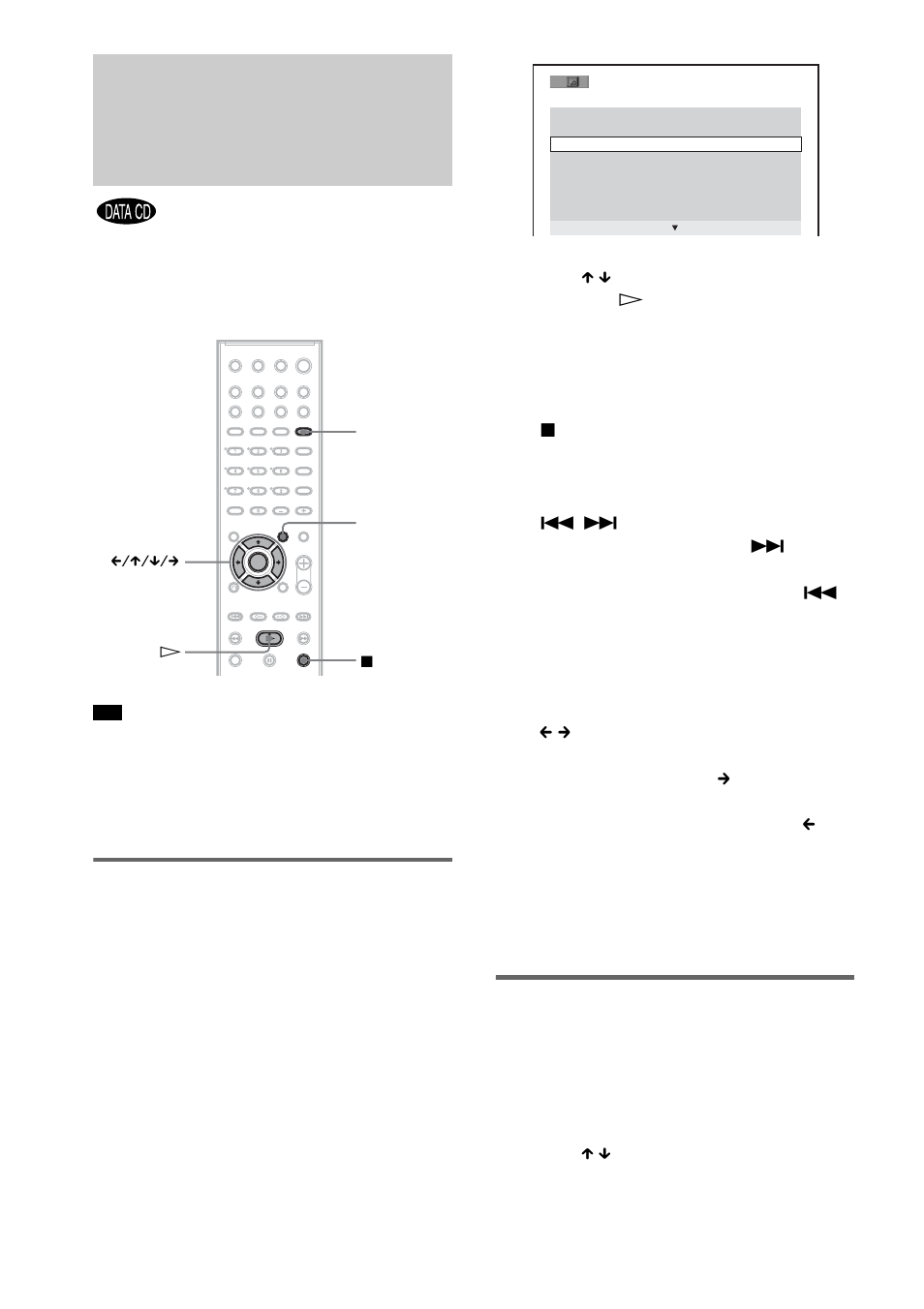 Playing data cds with mp3 audio, Track and jpeg image files | Sony HCD-DX150 User Manual | Page 38 / 100
