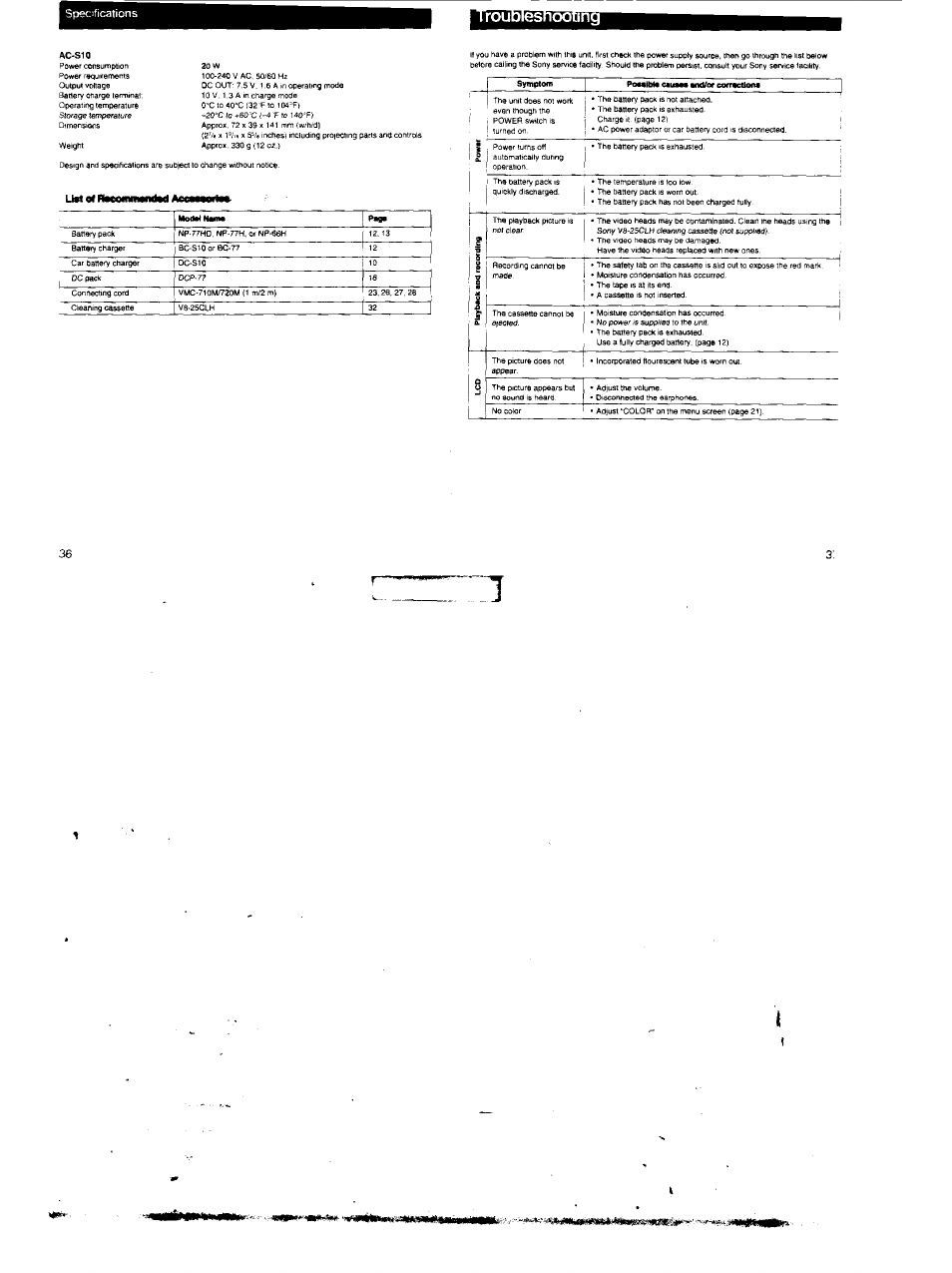 Sony GV-M20 User Manual | Page 19 / 20