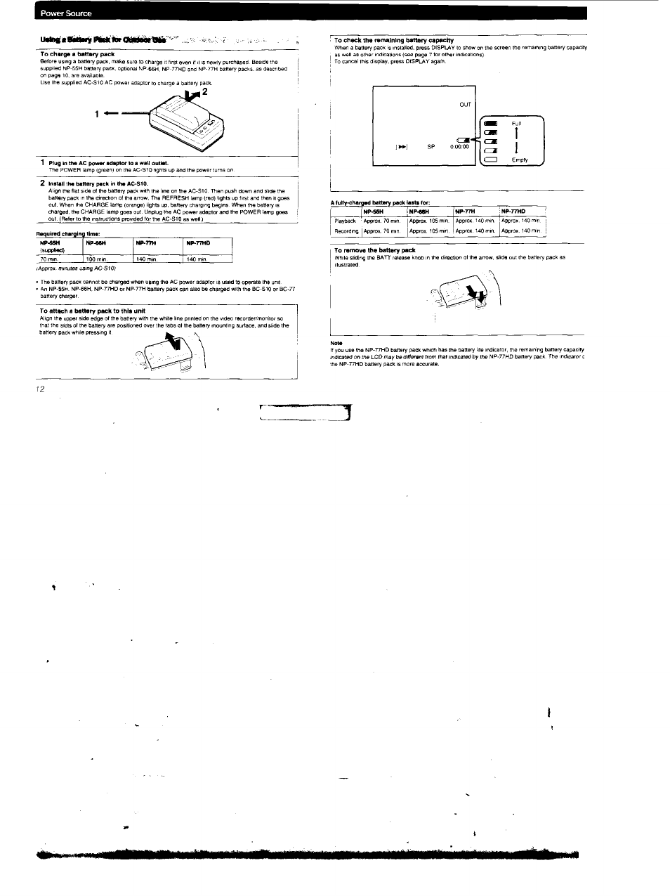 Büéiwjf, 13влпщш, Pàaiht | Sony GV-M20 User Manual | Page 7 / 20
