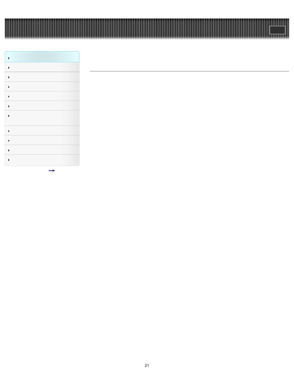 Search by operation | Sony HDR-PJ650V User Manual | Page 21 / 287