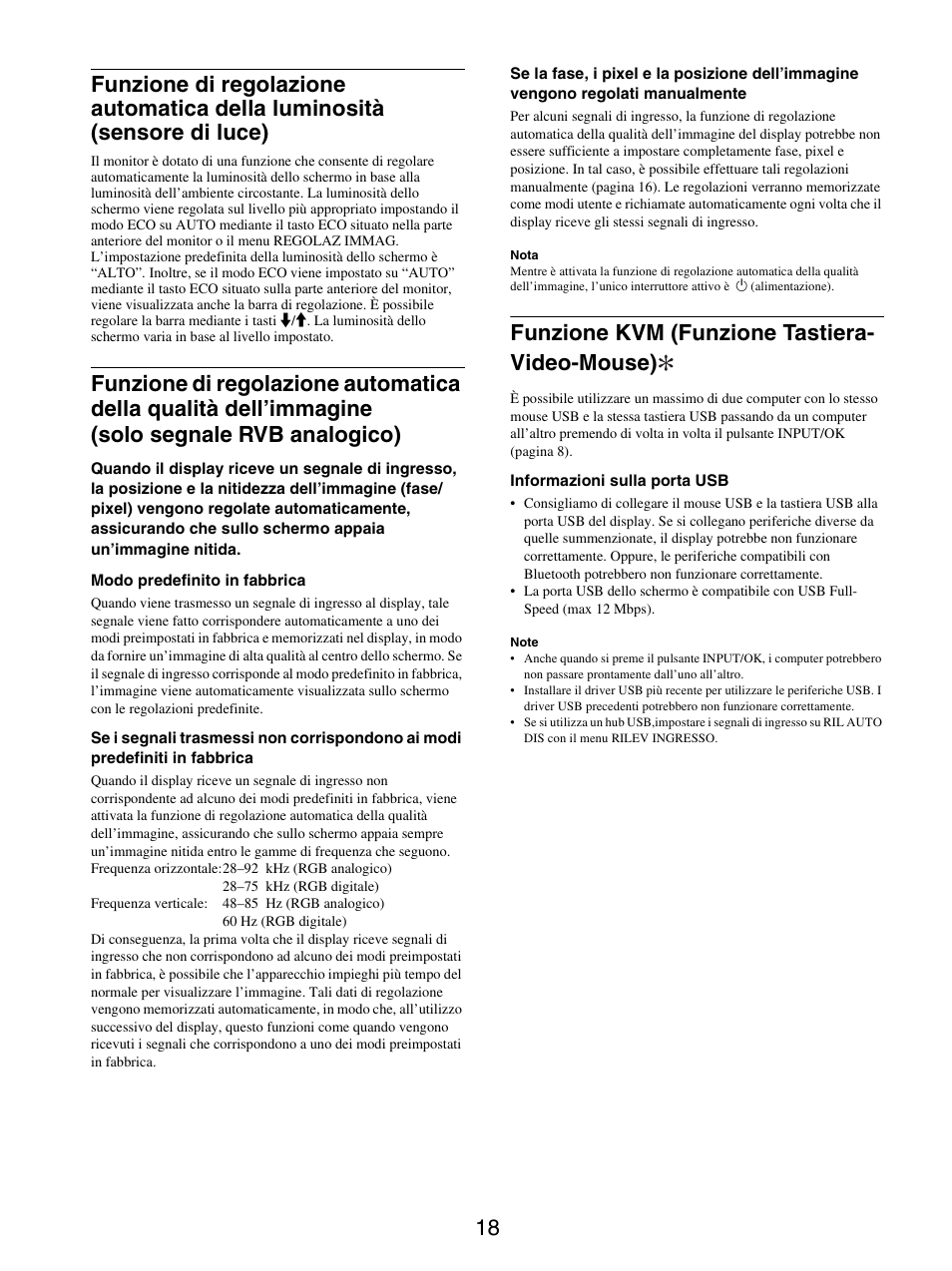 Funzione kvm (funzione tastiera-video-mouse), Funzione kvm (funzione tastiera- video-mouse) | Sony SDM-S205FB User Manual | Page 145 / 403