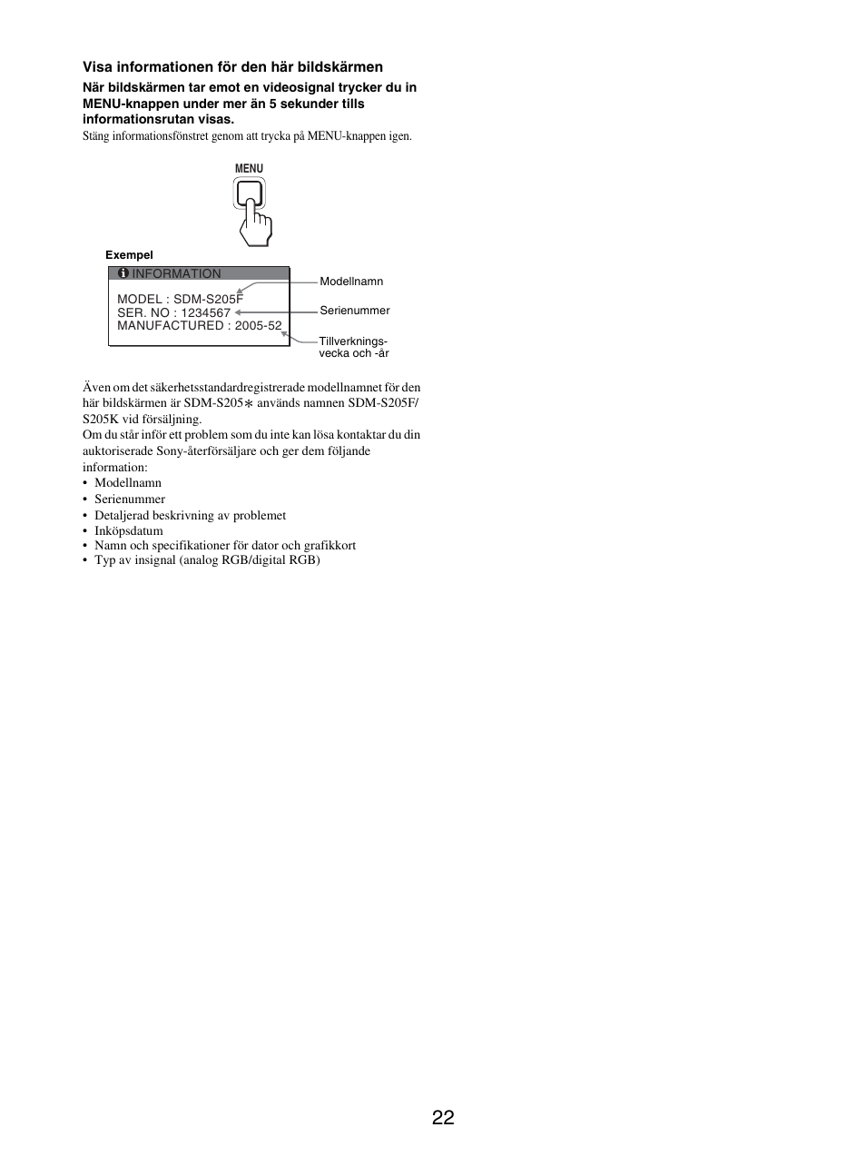 Sony SDM-S205FB User Manual | Page 224 / 403
