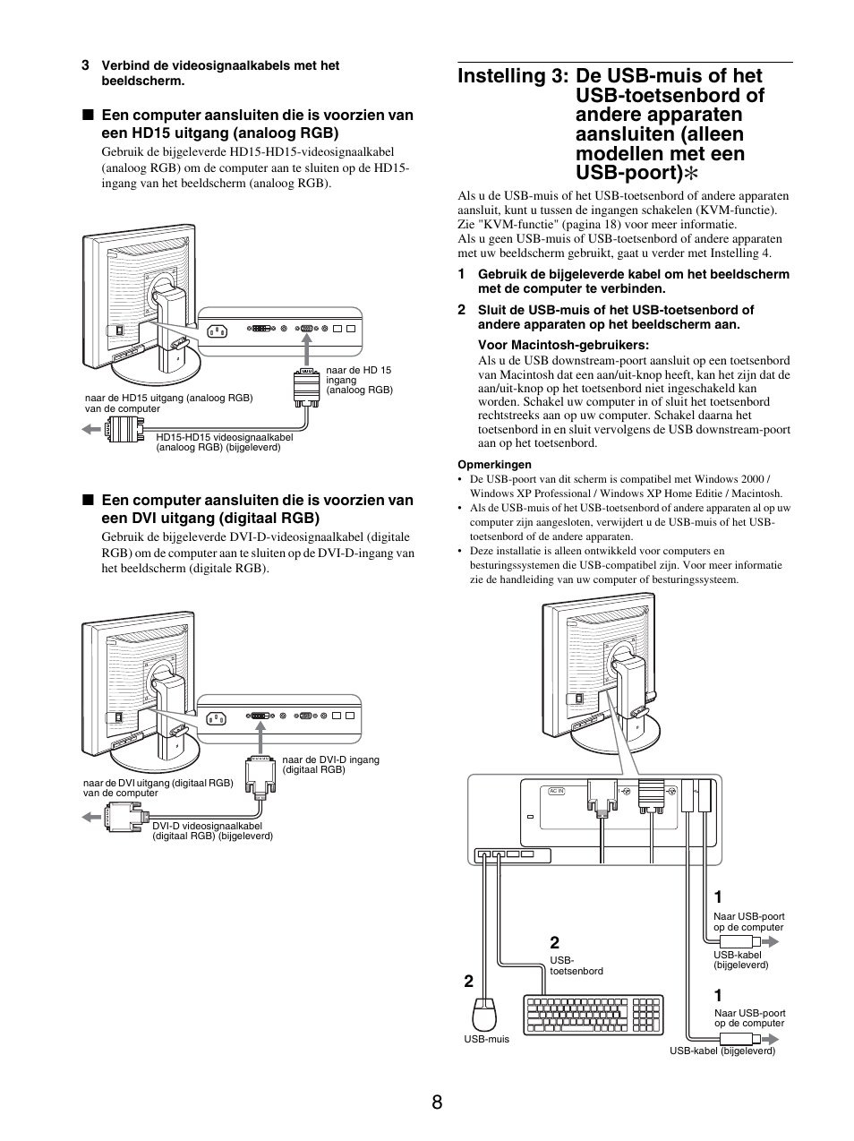 Aansluiten (alleen modellen met een usb-poort) | Sony SDM-S205FB User Manual | Page 235 / 403