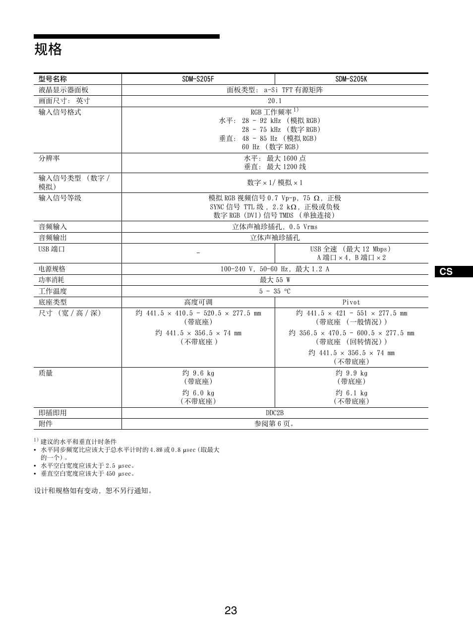 Sony SDM-S205FB User Manual | Page 275 / 403