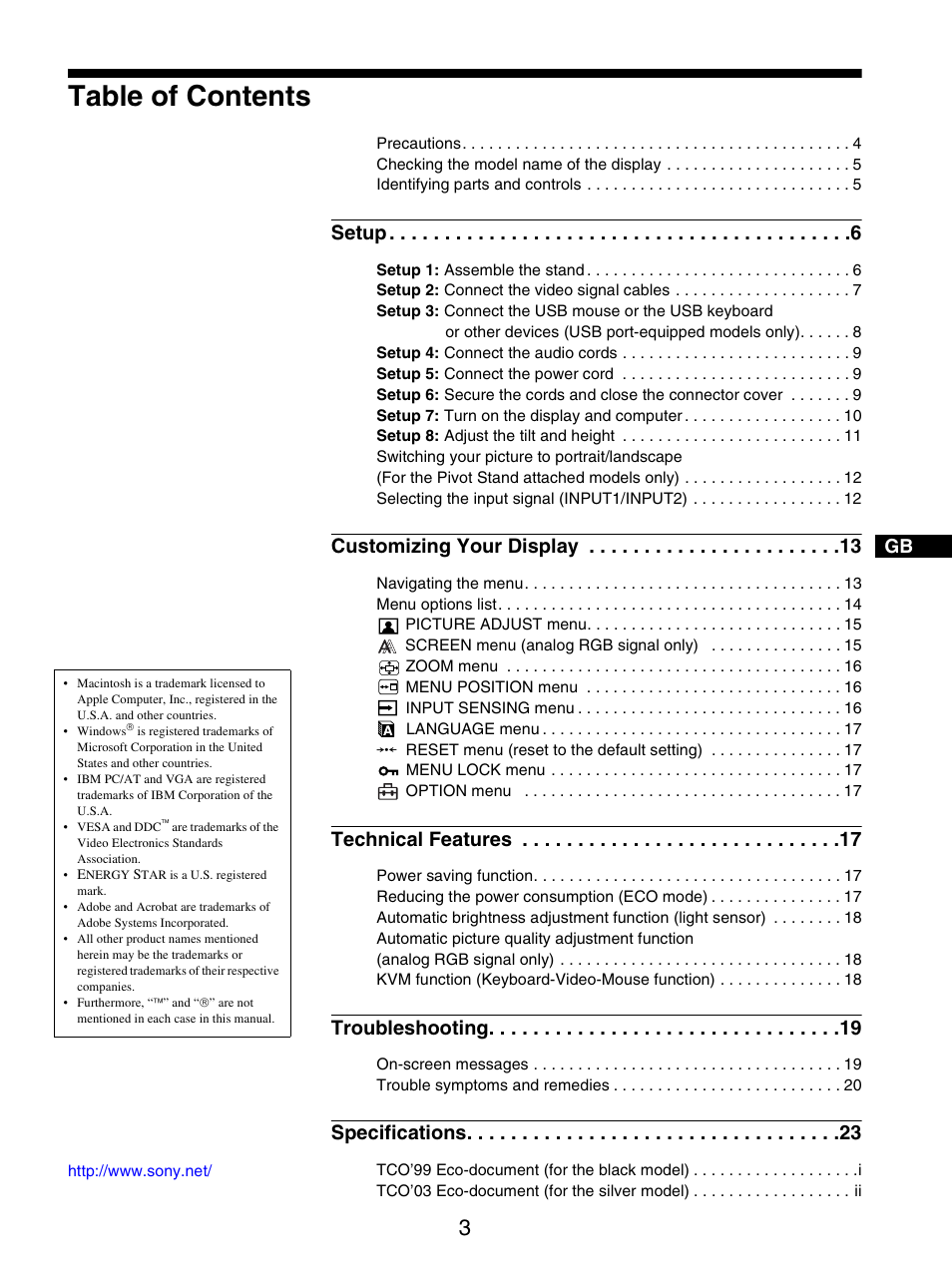 Sony SDM-S205FB User Manual | Page 28 / 403