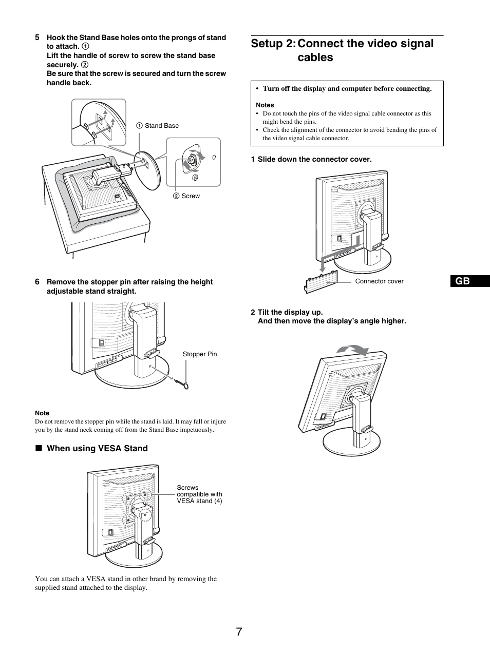 Setup 2: connect the video signal cables | Sony SDM-S205FB User Manual | Page 32 / 403