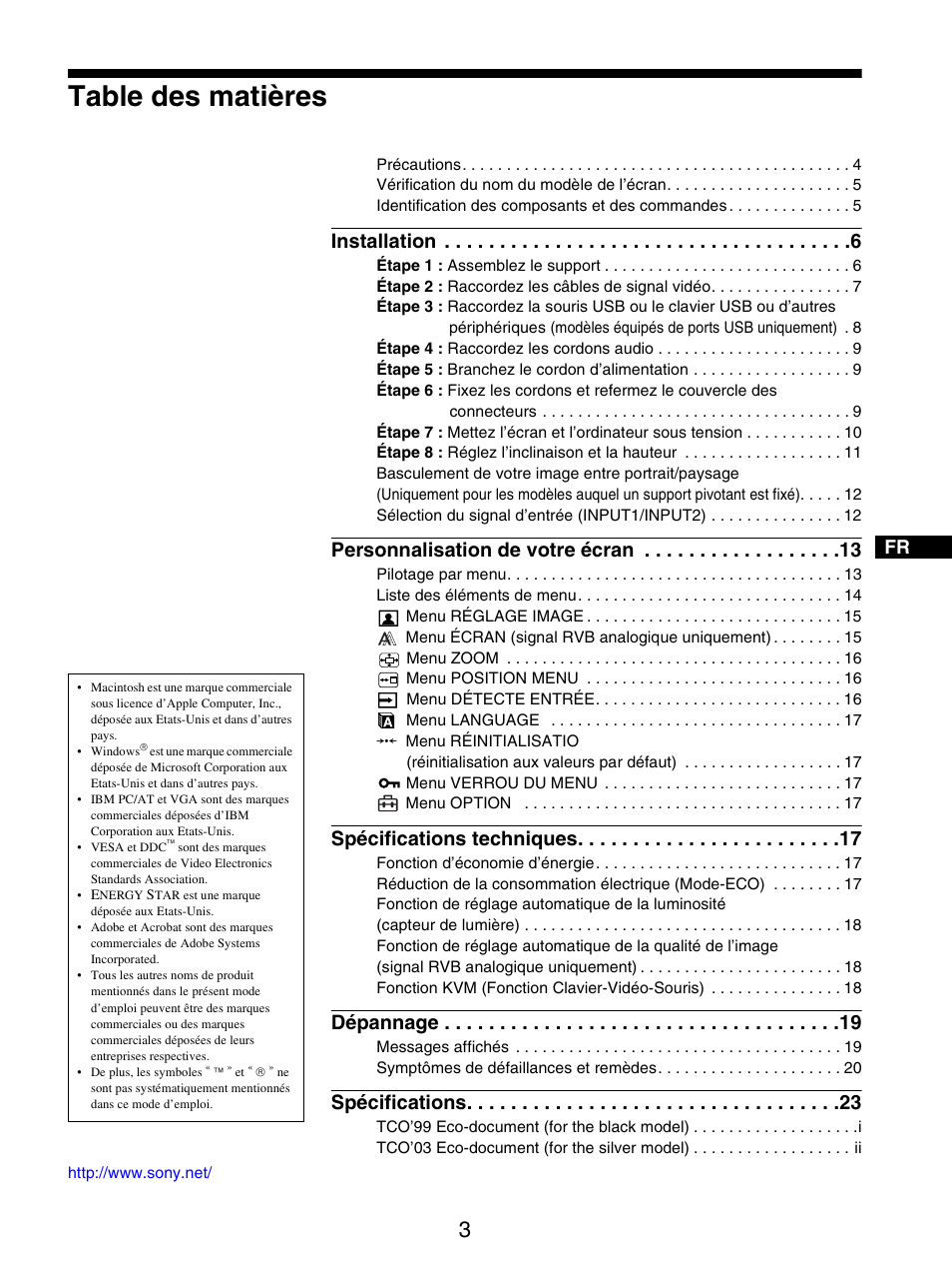 Sony SDM-S205FB User Manual | Page 53 / 403