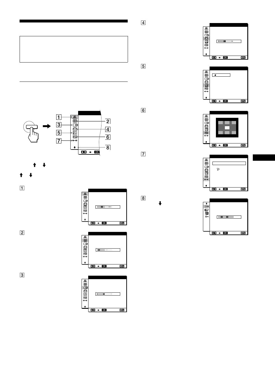 Customizing your monitor, Navigating the menu | Sony SDM-M51 User Manual | Page 11 / 104