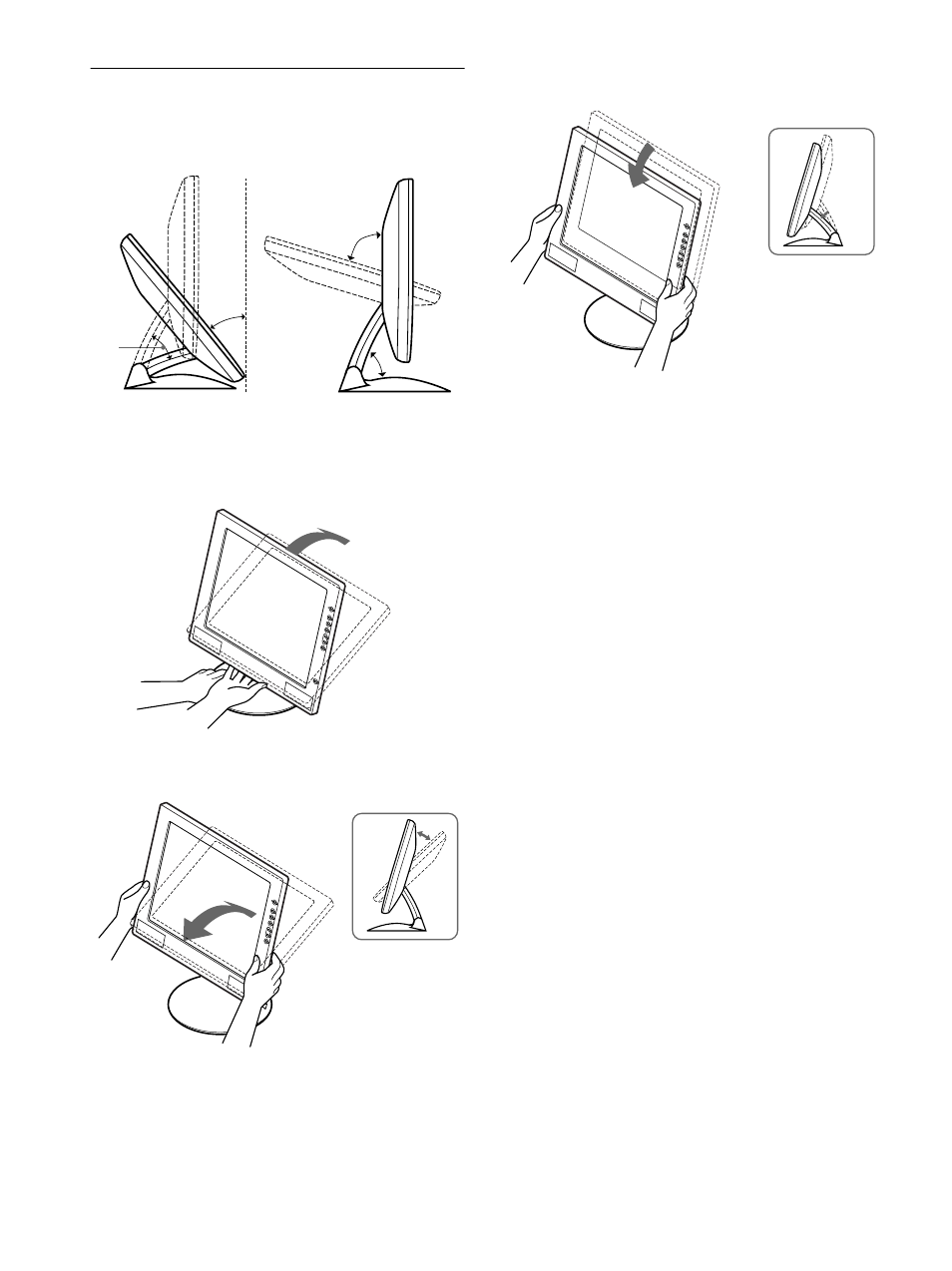 Réglage de l’inclinaison et de la hauteur, 10 réglage de l’inclinaison et de la hauteur | Sony SDM-M51 User Manual | Page 30 / 104