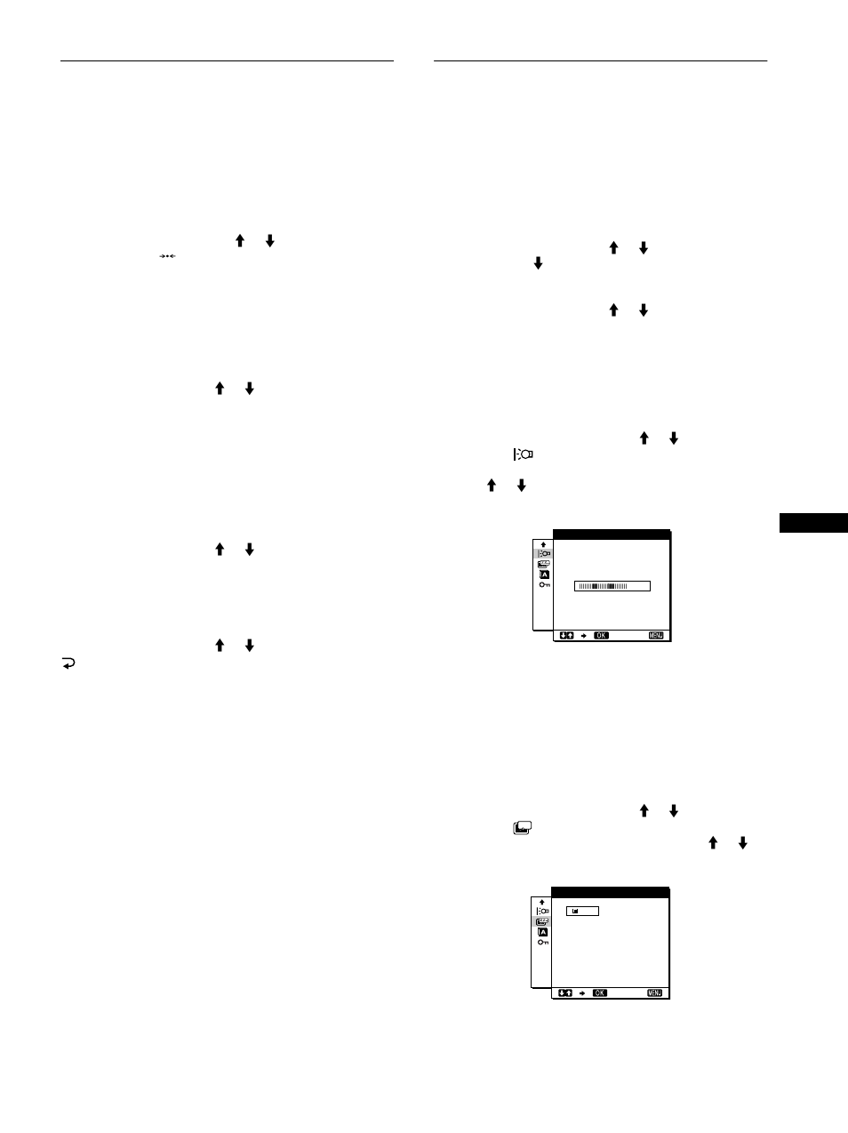 Réinitialisation des réglages (restaur), Réglages additionnels (option) | Sony SDM-M51 User Manual | Page 35 / 104