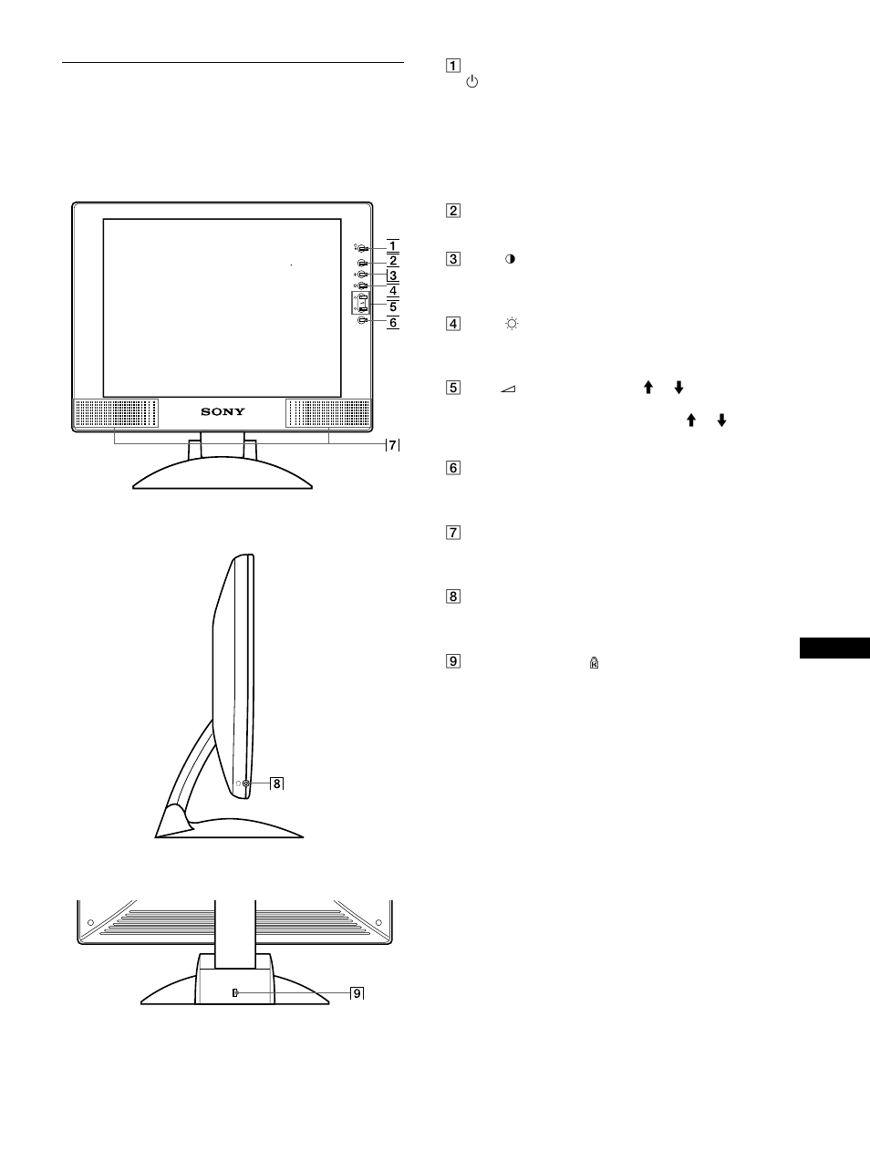 Identificazione delle parti e dei comandi | Sony SDM-M51 User Manual | Page 85 / 104