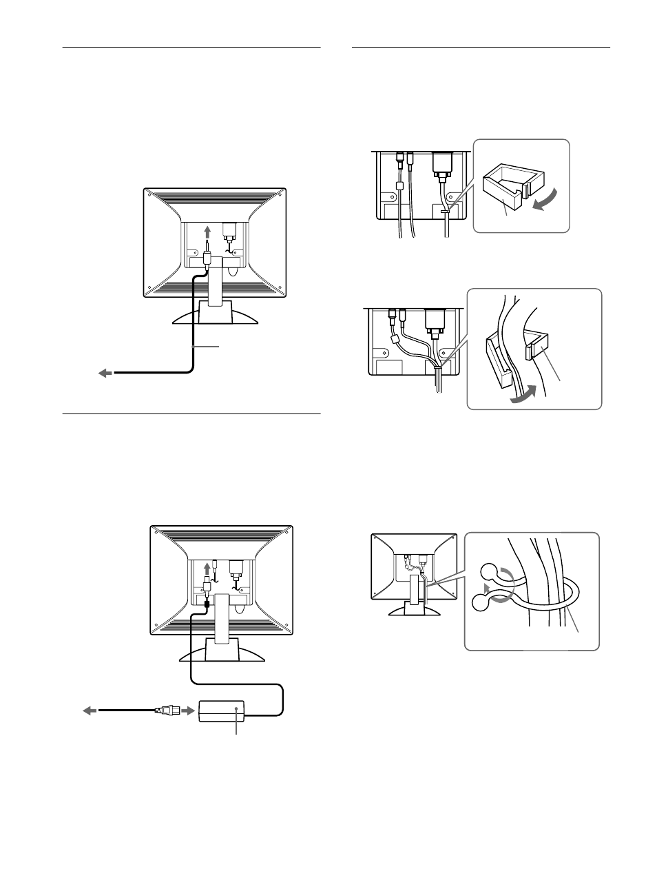 Punto 2:collegamento del cavo audio, Punto 3:collegamento del cavo di alimentazione, 8punto 2:collegamento del cavo audio | Sony SDM-M51 User Manual | Page 88 / 104