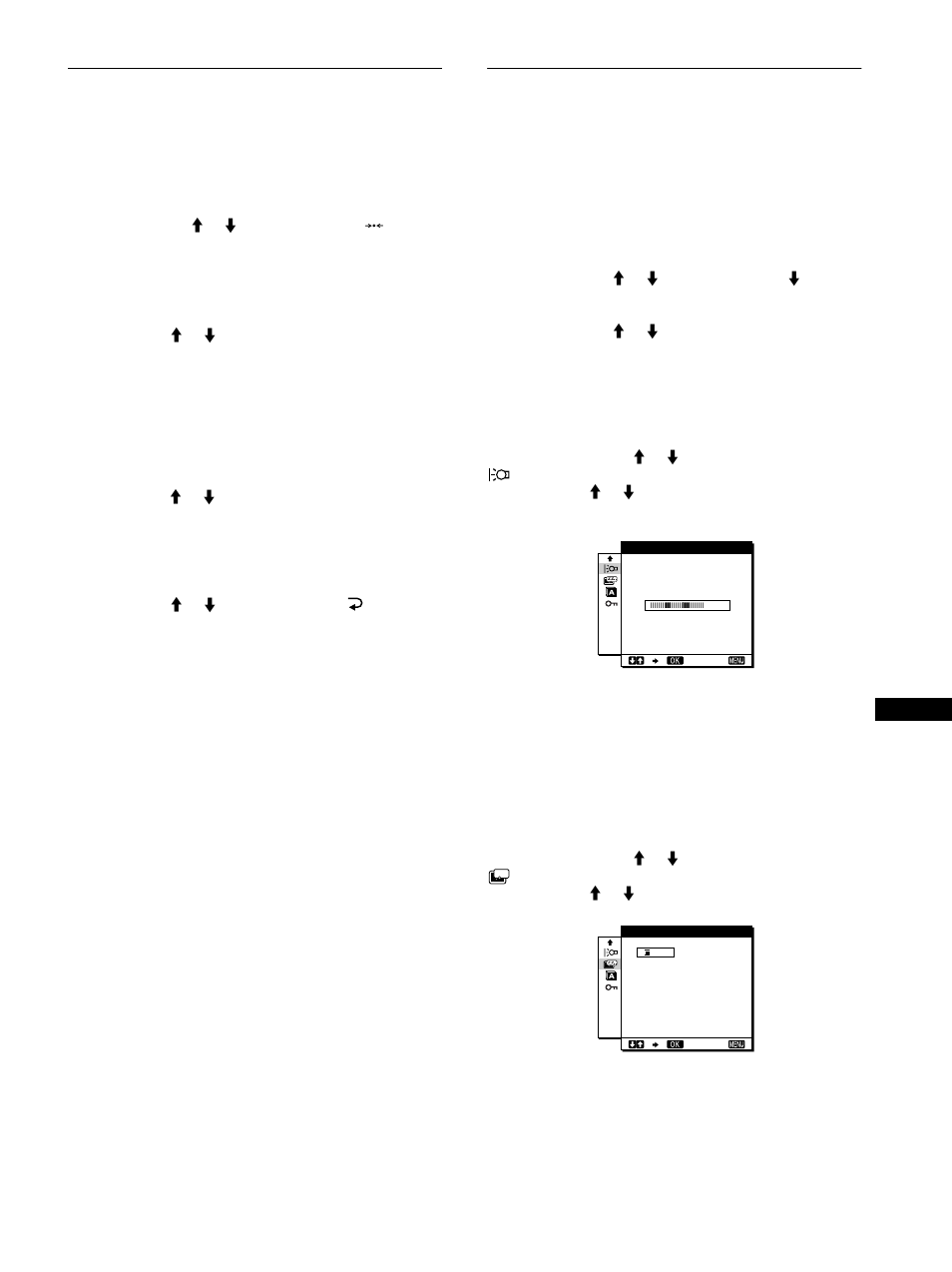 Ripristino delle regolazioni (ripr.), Impostazioni aggiuntive (opzioni) | Sony SDM-M51 User Manual | Page 95 / 104