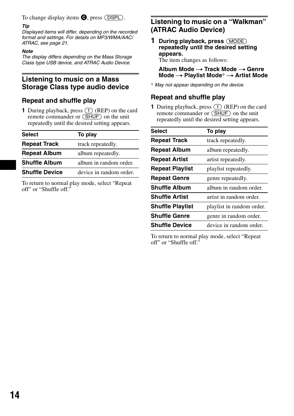 Sony CDX-GT920U User Manual | Page 14 / 56