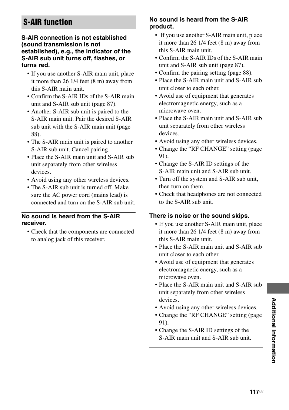 S-air function | Sony STR-DH800 User Manual | Page 117 / 124