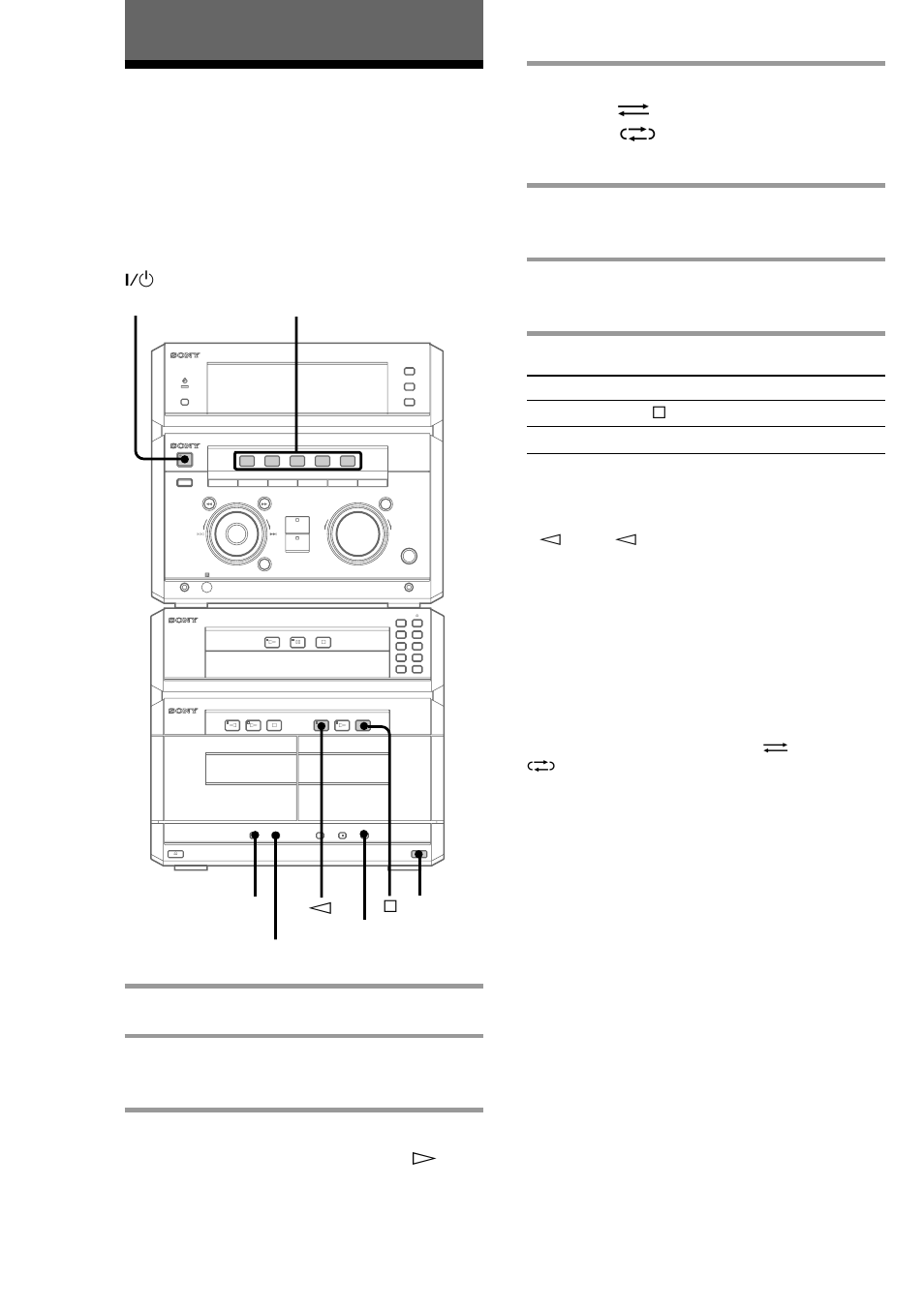 The tape deck, Recording on a tape manually, Insert a recordable tape into deck b | Press rec pause/start, Start playing the source to be recorded | Sony MHC-NX3AV User Manual | Page 24 / 52