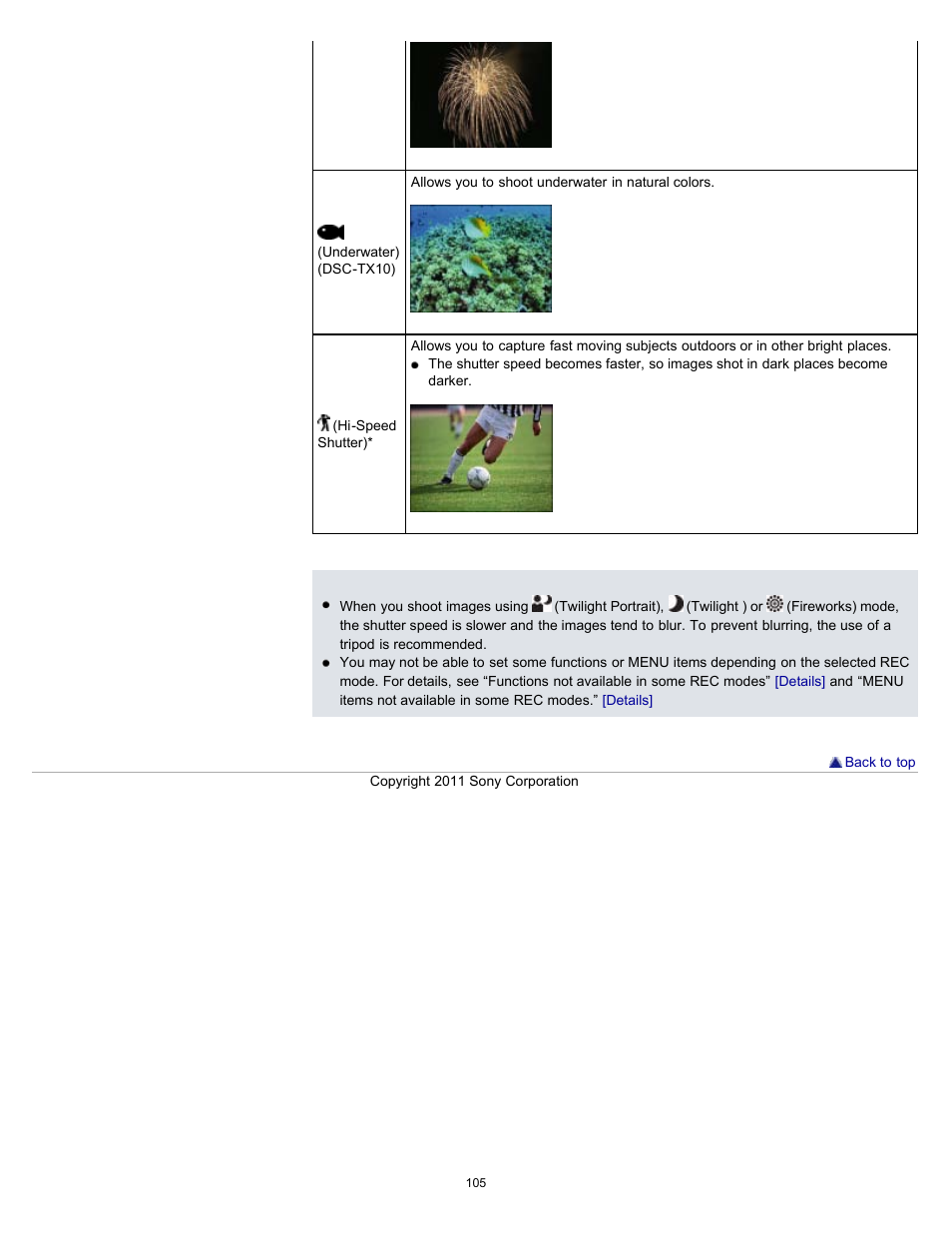 Sony DSC-TX10 User Manual | Page 105 / 296