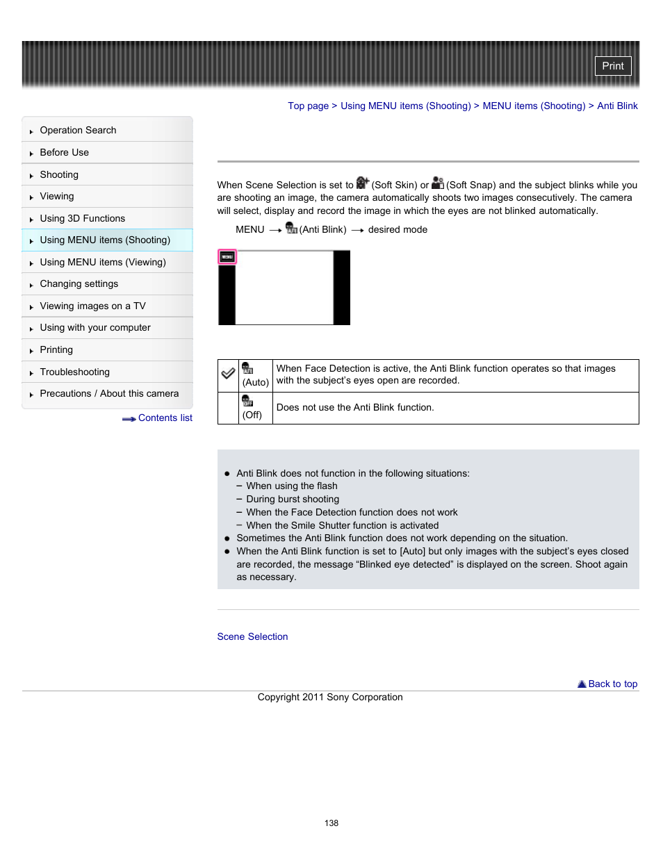 Anti blink | Sony DSC-TX10 User Manual | Page 138 / 296