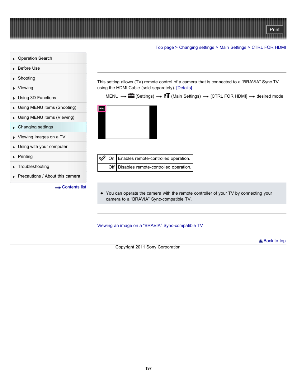 Ctrl for hdmi | Sony DSC-TX10 User Manual | Page 197 / 296