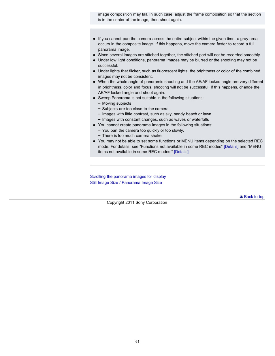 Sony DSC-TX10 User Manual | Page 61 / 296