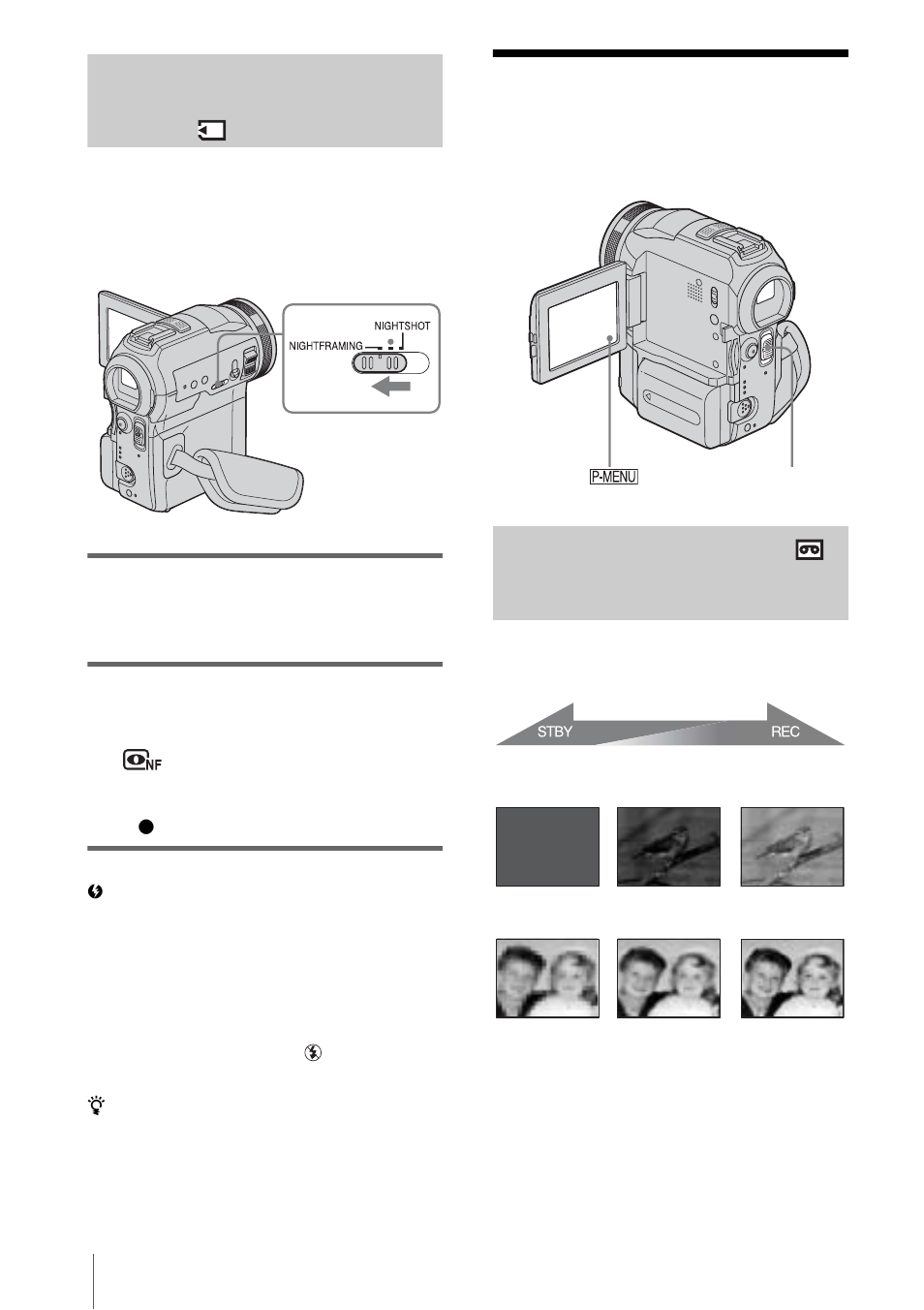 Recording a picture using various effects, Fading in and out of a scene – fader, P. 38) | Sony DCR-PC330 User Manual | Page 38 / 136