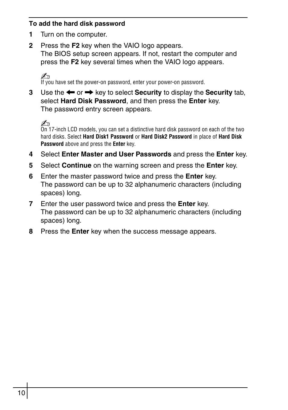 Sony VGN-BX540BW User Manual | Page 10 / 64