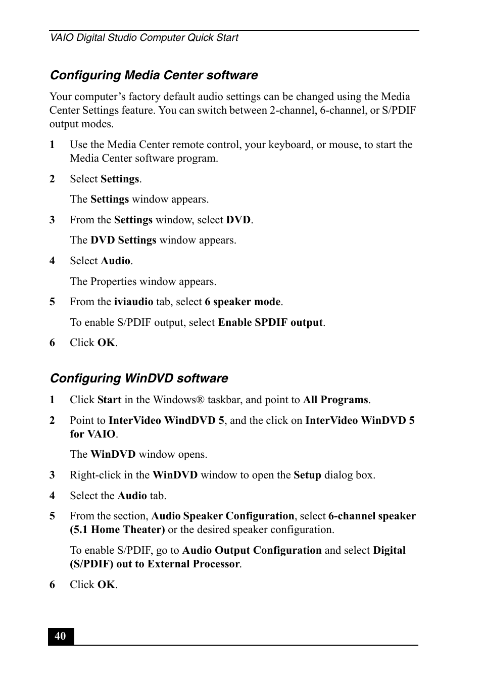 Sony VGC-RA910G User Manual | Page 40 / 80