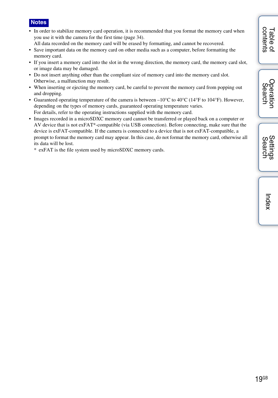 Sony HDR-AS30V User Manual | Page 19 / 73