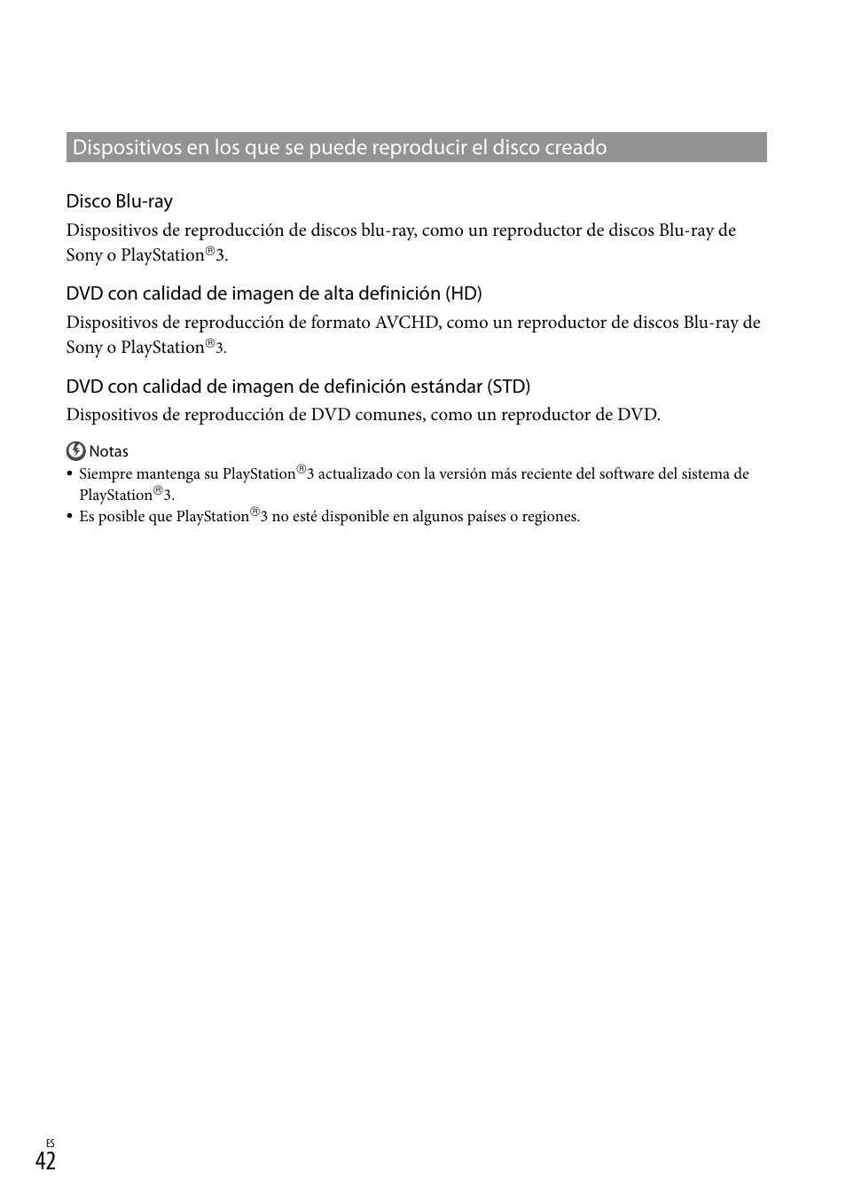 Disco blu-ray, Dvd con calidad de imagen de alta definición (hd) | Sony HDR-TD10 User Manual | Page 114 / 142