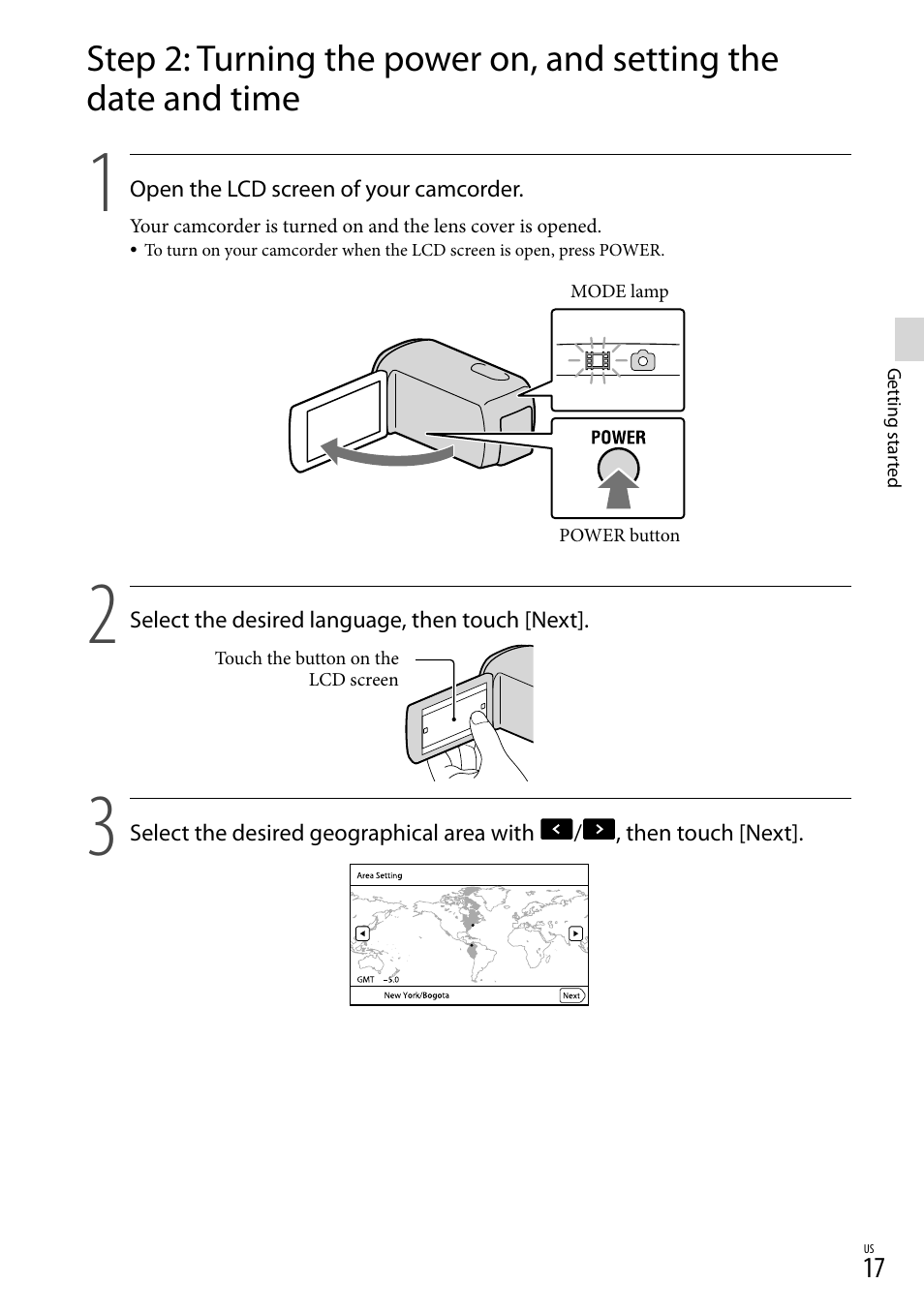 Sony HDR-TD10 User Manual | Page 17 / 142