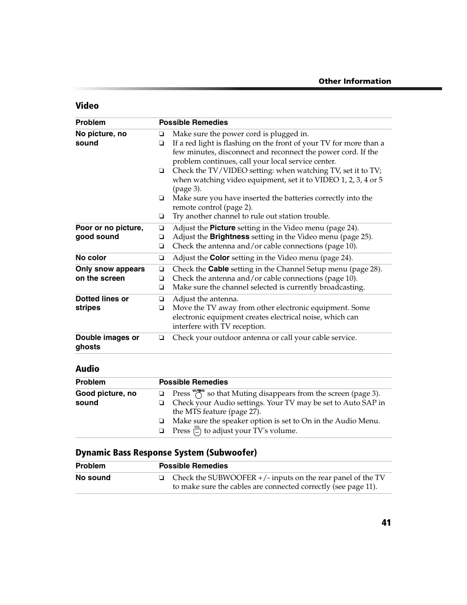 Sony WEGA  KV-20FA210 User Manual | Page 49 / 56