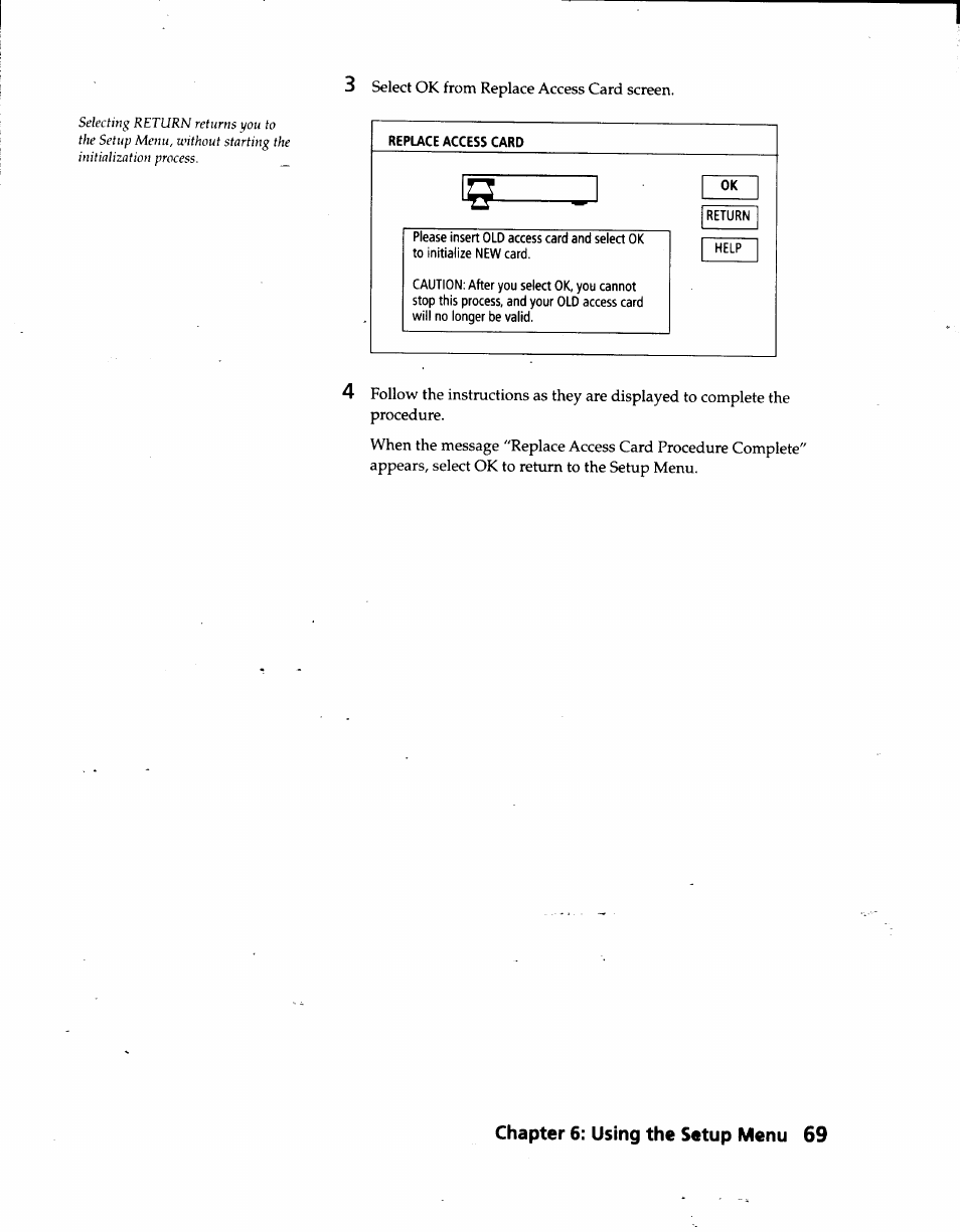 Chapter 6: using the setup menu 69 | Sony SAT-A3 User Manual | Page 69 / 116