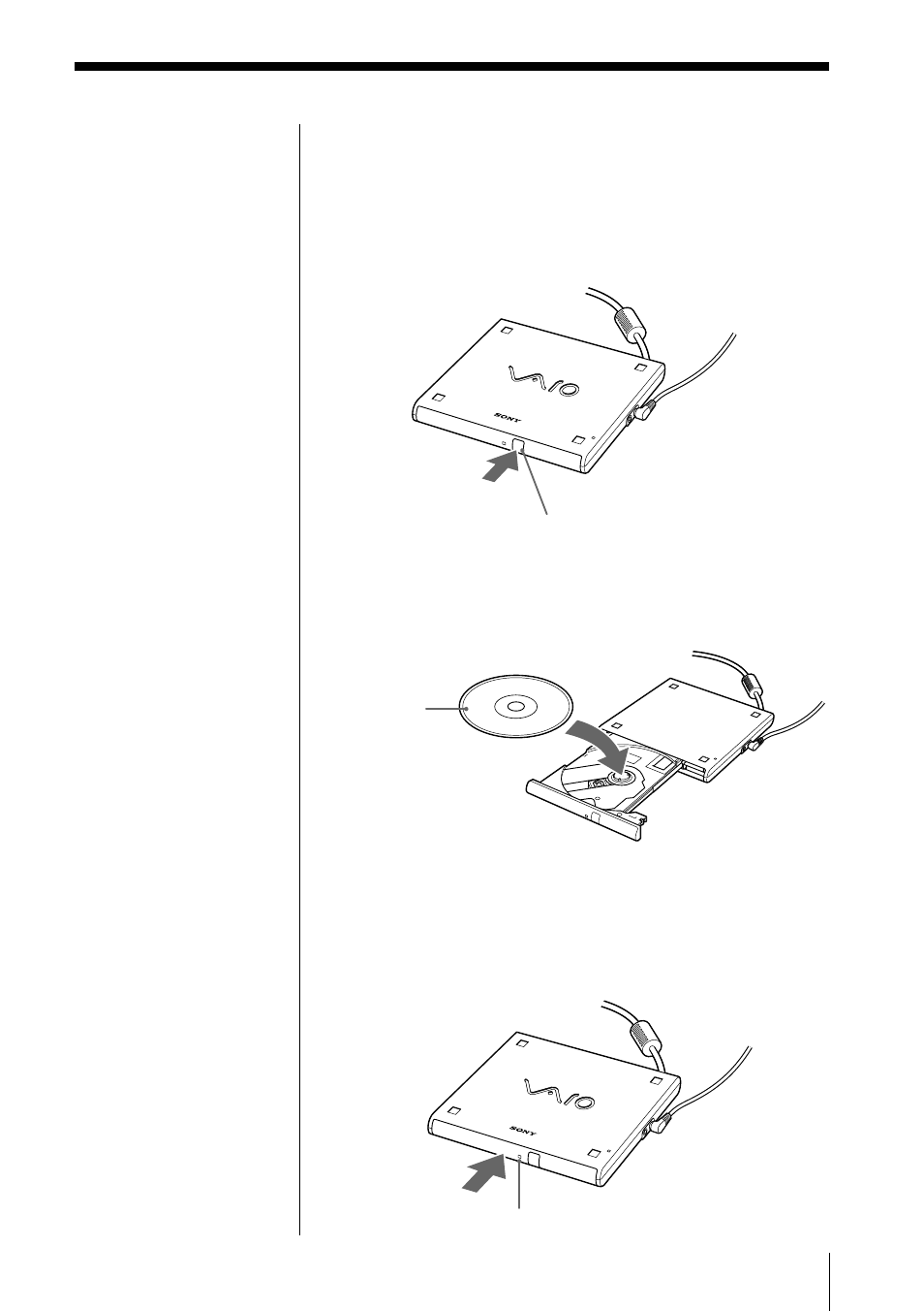Playing an audio cd, Inserting a disc | Sony PCGA-DVD51 User Manual | Page 17 / 36