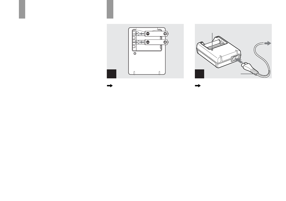 Getting started, Preparing batteries, Charging the batteries | Preparing batteries charging the batteries | Sony DSC-U30 User Manual | Page 10 / 84