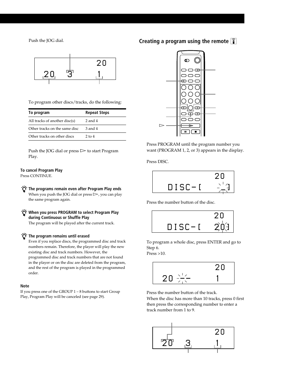 D i s c | Sony CDP-CX335 User Manual | Page 19 / 36