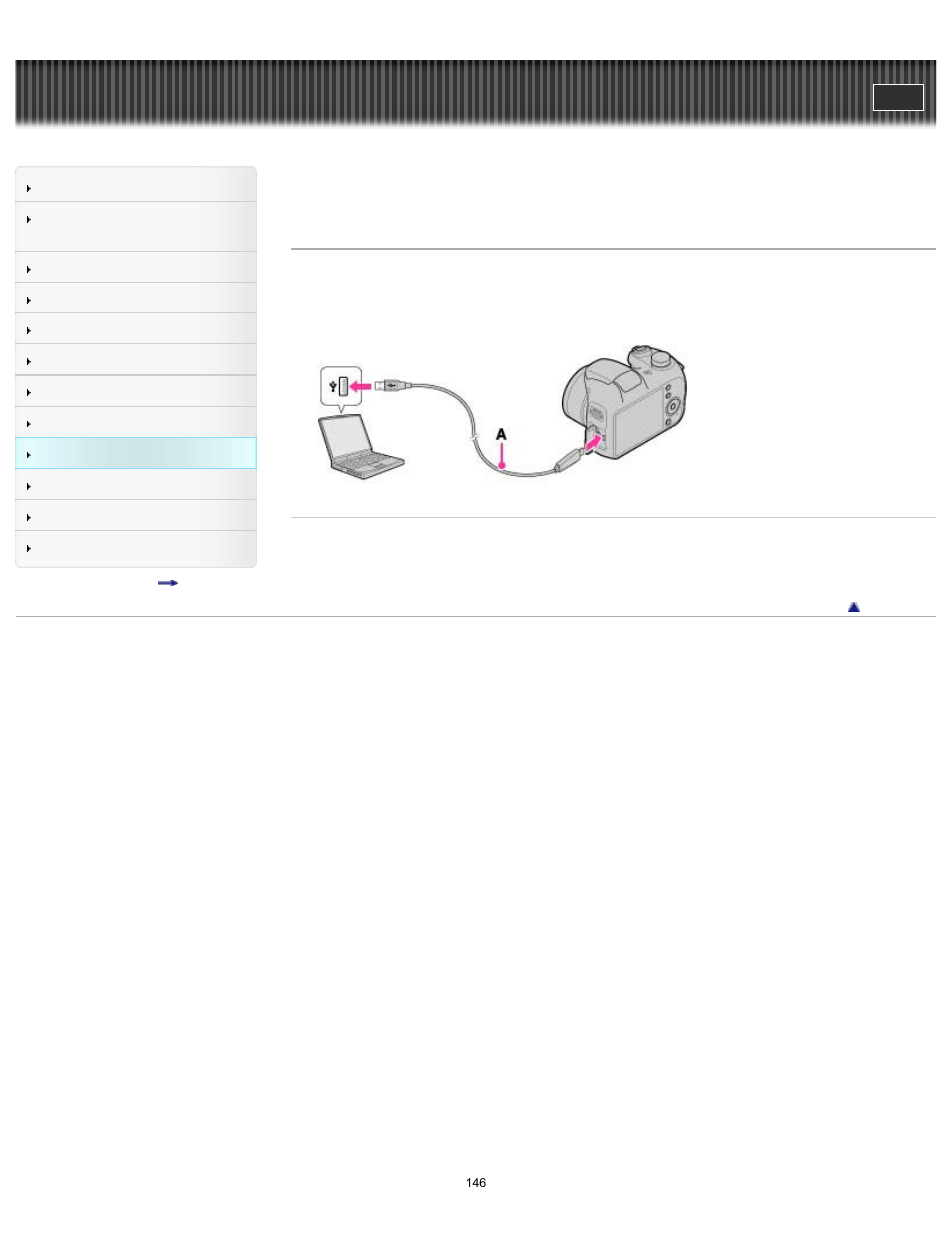 Connecting the camera to the computer, Cyber-shot user guide | Sony DSC-H200 User Manual | Page 146 / 179