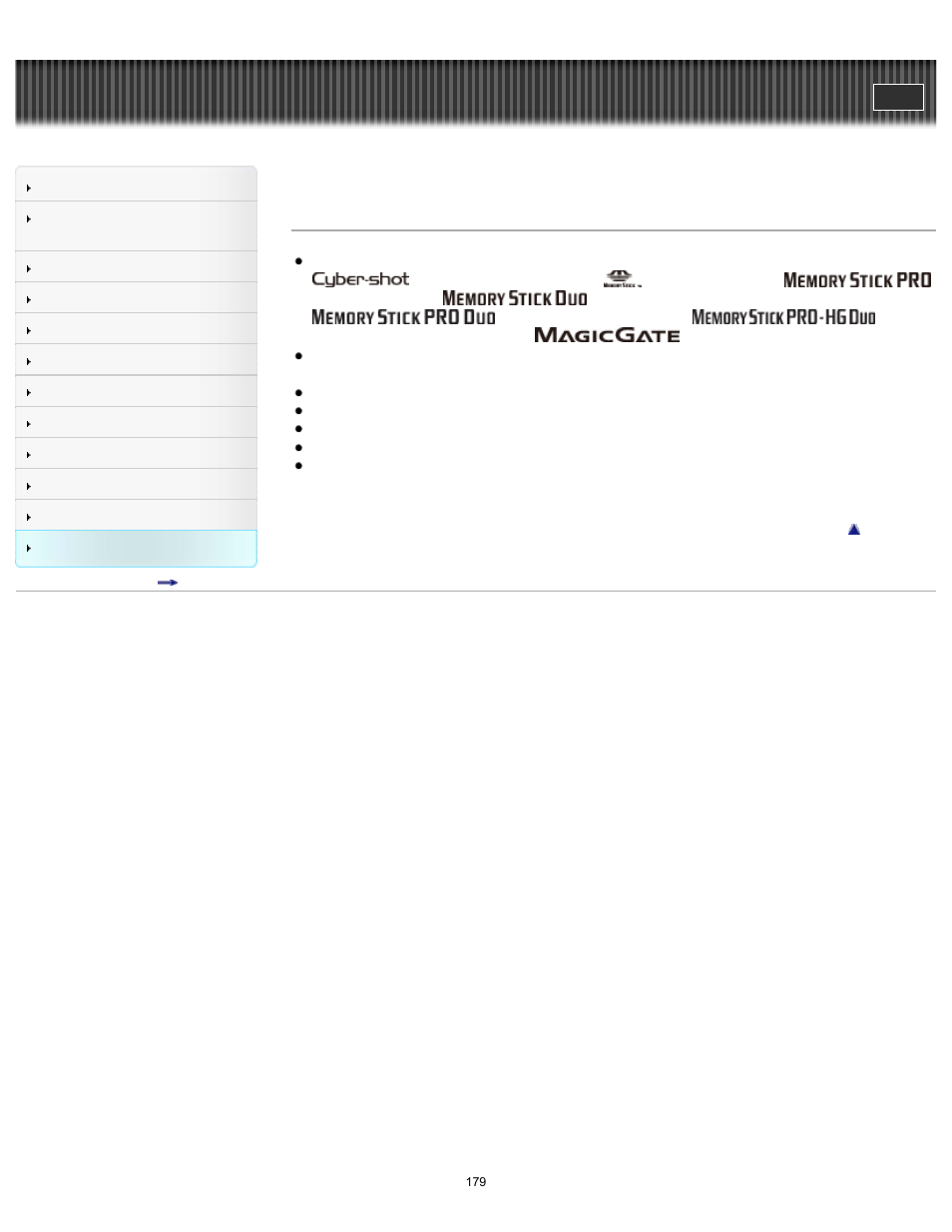 Trademarks, Cyber-shot user guide | Sony DSC-H200 User Manual | Page 179 / 179