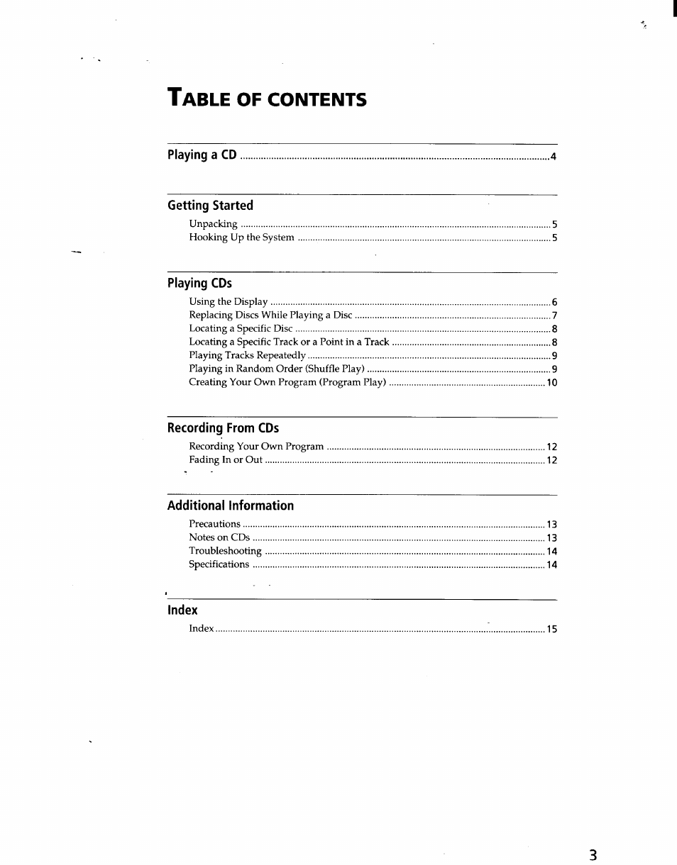 Sony CDP-CA7ES User Manual | Page 3 / 15