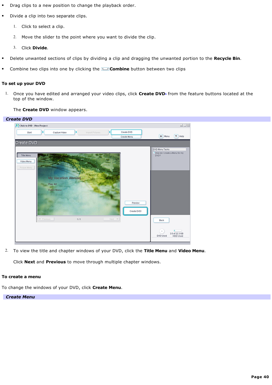 Sony PCV-RS322 User Manual | Page 40 / 161