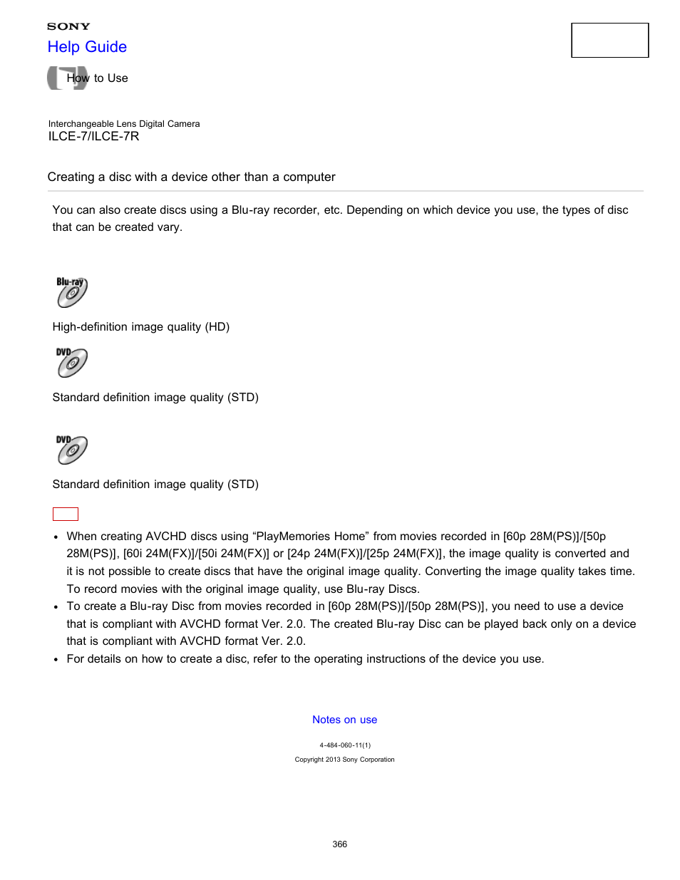 Help guide | Sony ILCE-7K User Manual | Page 375 / 455