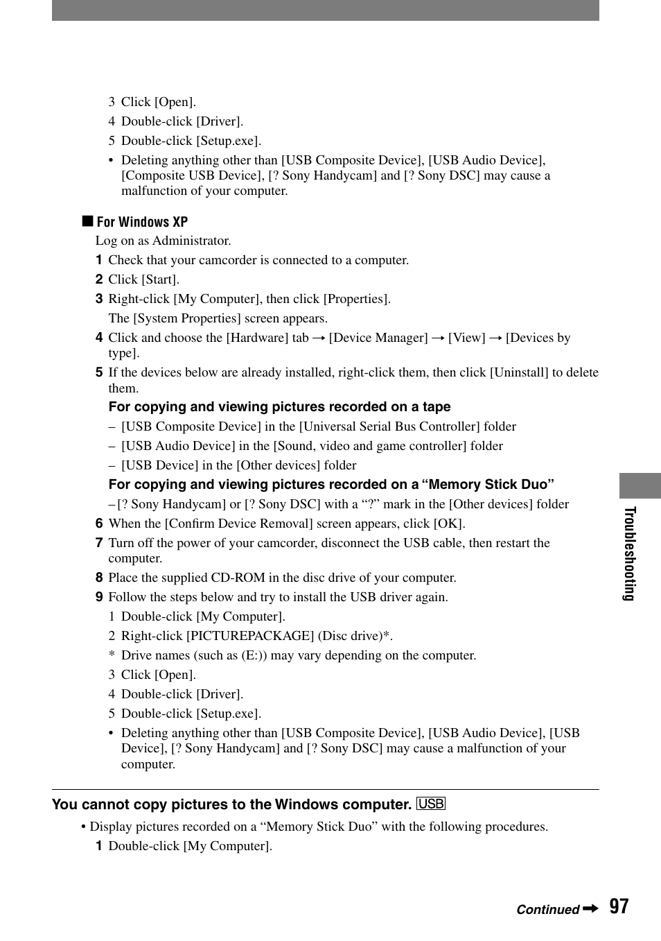 Sony DCR-HC32 User Manual | Page 97 / 123